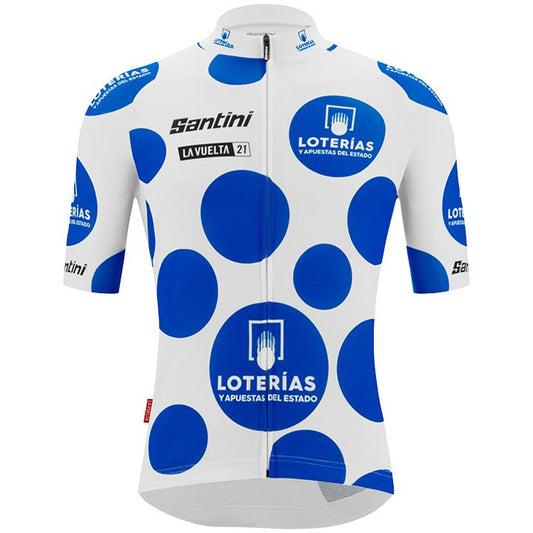 LA VUELTA SHORT SLEEVE JERSEY BEST CLIMBER WHITE - BLUE