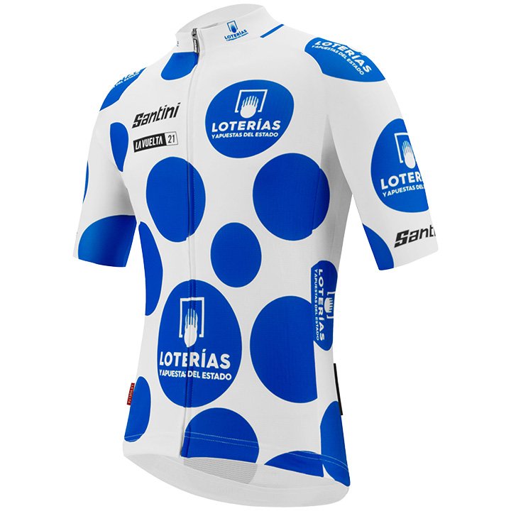 LA VUELTA SHORT SLEEVE JERSEY BEST CLIMBER WHITE - BLUE