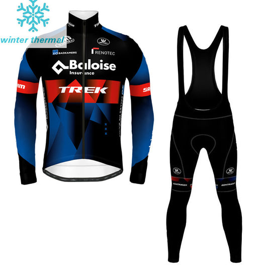 Mens Fleece BALOISE TREK LIONS Long Sleeve Jersey Bib Pants