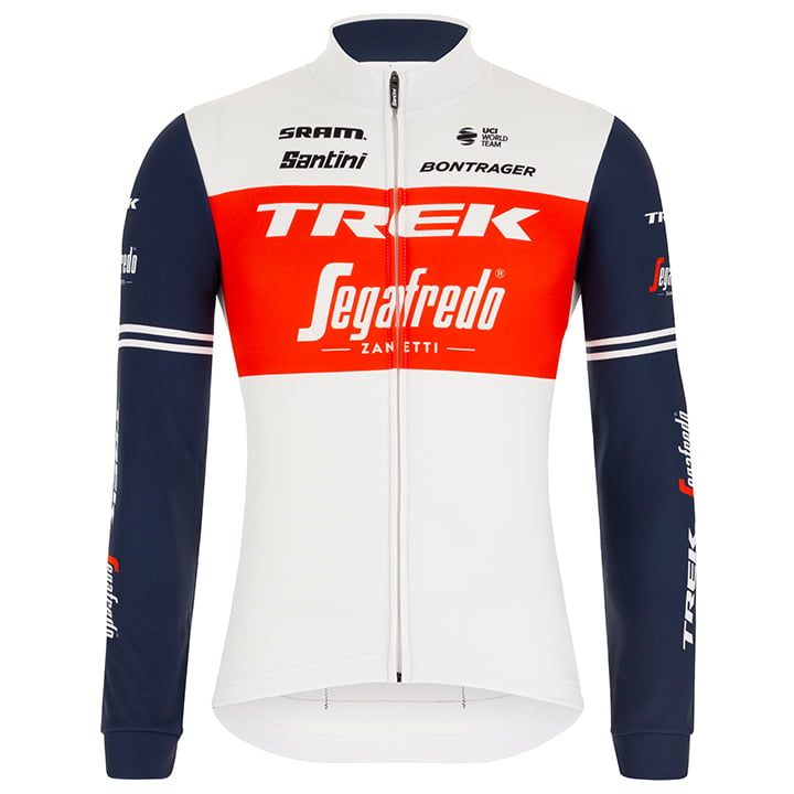 TREK SEGAFREDO LONG SLEEVE JERSEY Bib Pants WHITE - BLUE - RED