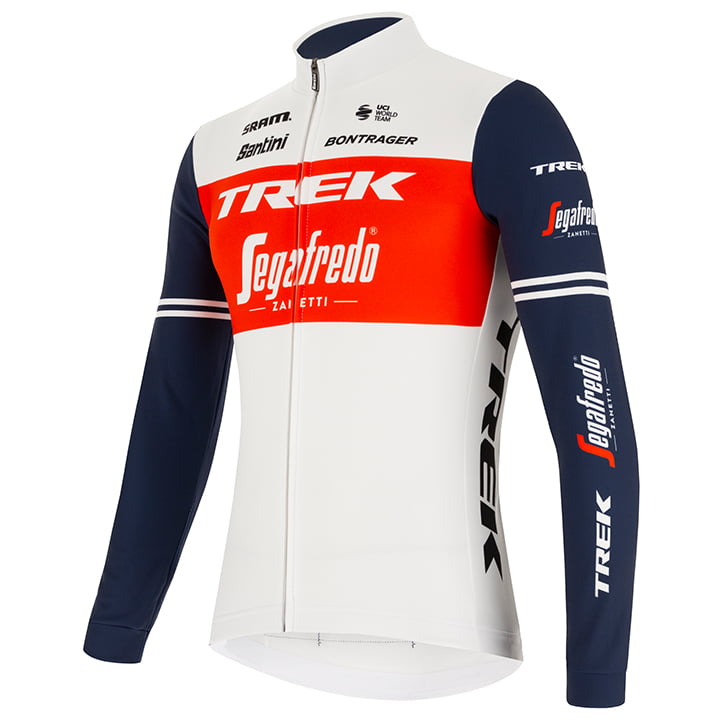 TREK SEGAFREDO LONG SLEEVE JERSEY Bib Pants WHITE - BLUE - RED