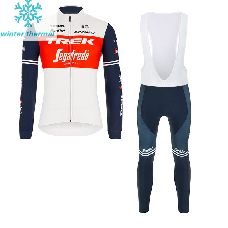 TREK SEGAFREDO Long Fleece Sleeve Jersey Bib Pants
