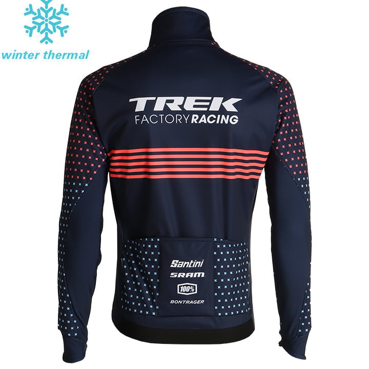 WINTER FLEECE TREK LONG BIKE CYCLING SLEEVE JERSEY BIB PANTS BLUE