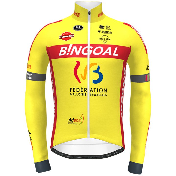 BINGOAL-WALLONIE-BRUXELLES LONG SLEEVE JERSEY Bib Pants NEON YELLOW