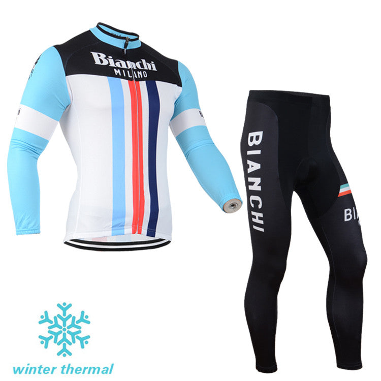 Winter Fleece Long Sleeve Cycling Jersey (Bib) Pants 093