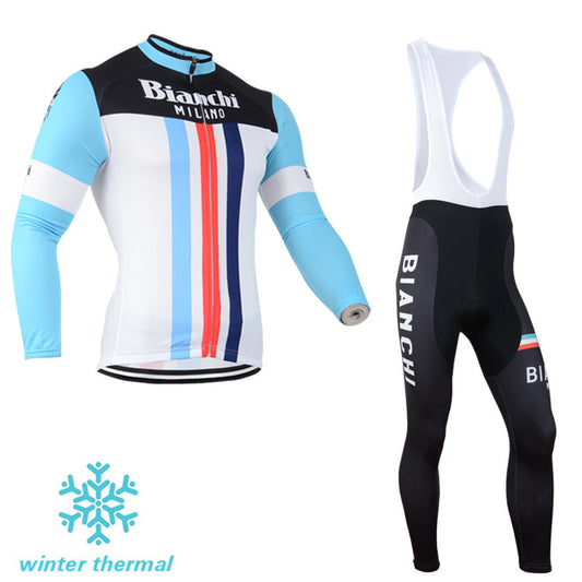 Winter Fleece Long Sleeve Cycling Jersey (Bib) Pants 093