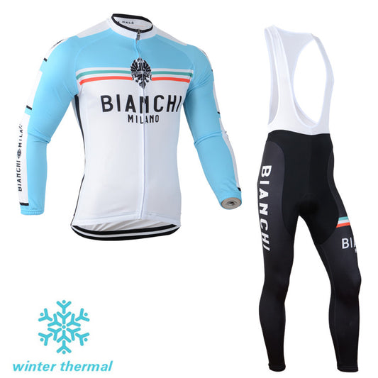 Winter Fleece Long Sleeve Cycling Jersey (Bib) Pants 094