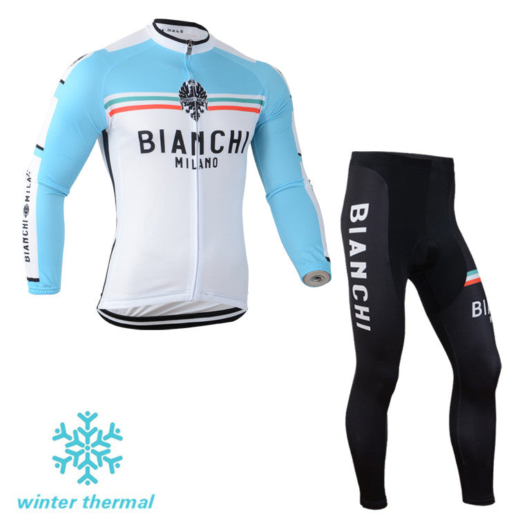 Winter Fleece Long Sleeve Cycling Jersey (Bib) Pants 094