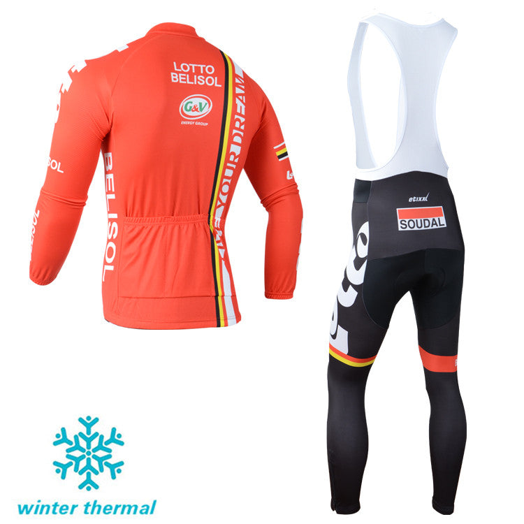 Winter Fleece Long Sleeve Cycling Jersey (Bib) Pants 066