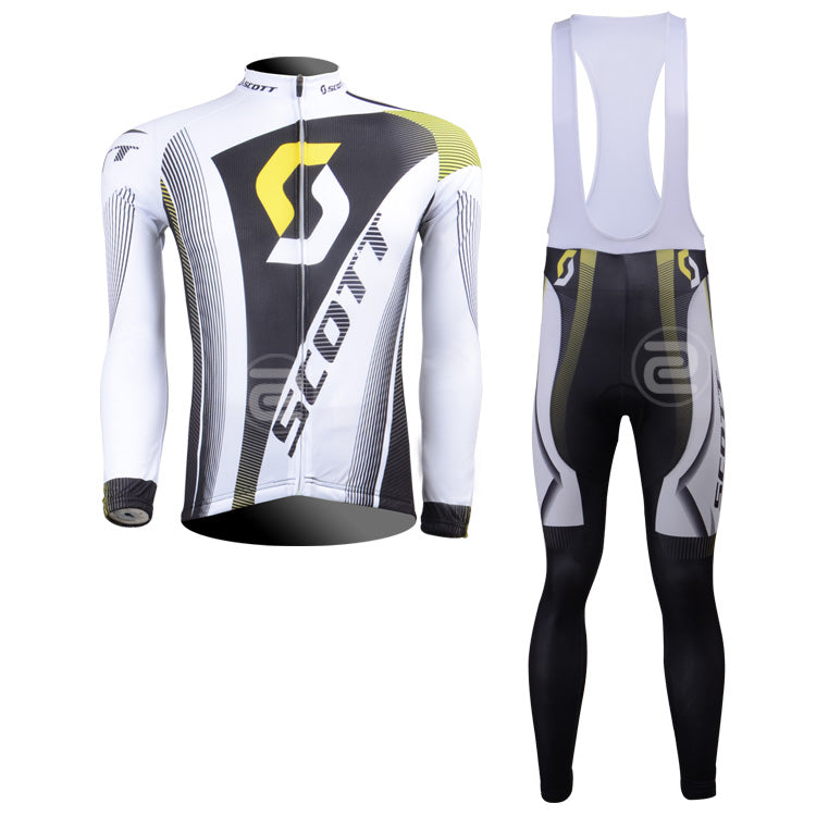 Mens Women Long Sleeve Cycling Jersey (Bib) Pants SCOTT 012