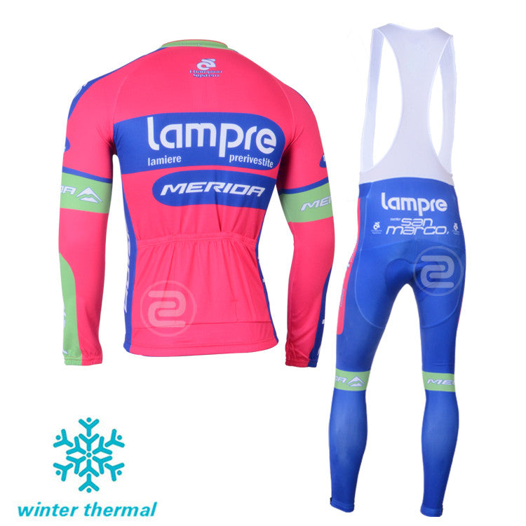 Winter Fleece Long Sleeve Cycling Jersey (Bib) Pants 029