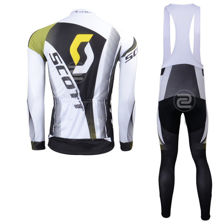 Mens Women Long Sleeve Cycling Jersey (Bib) Pants SCOTT 012