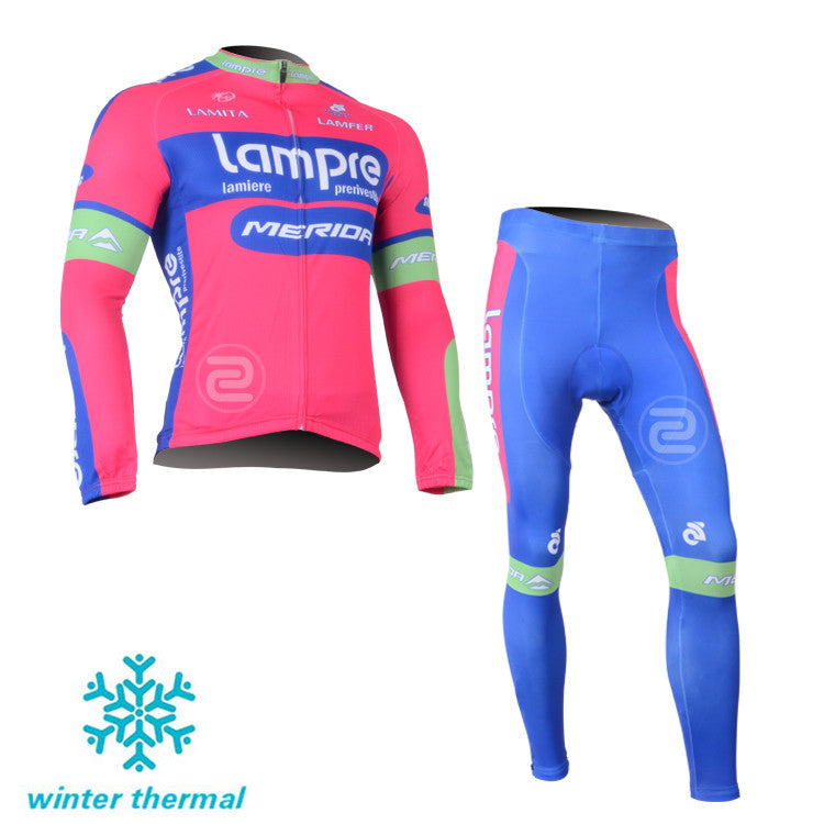 Winter Fleece Long Sleeve Cycling Jersey (Bib) Pants 029
