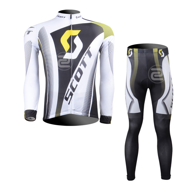 Mens Women Long Sleeve Cycling Jersey (Bib) Pants SCOTT 012