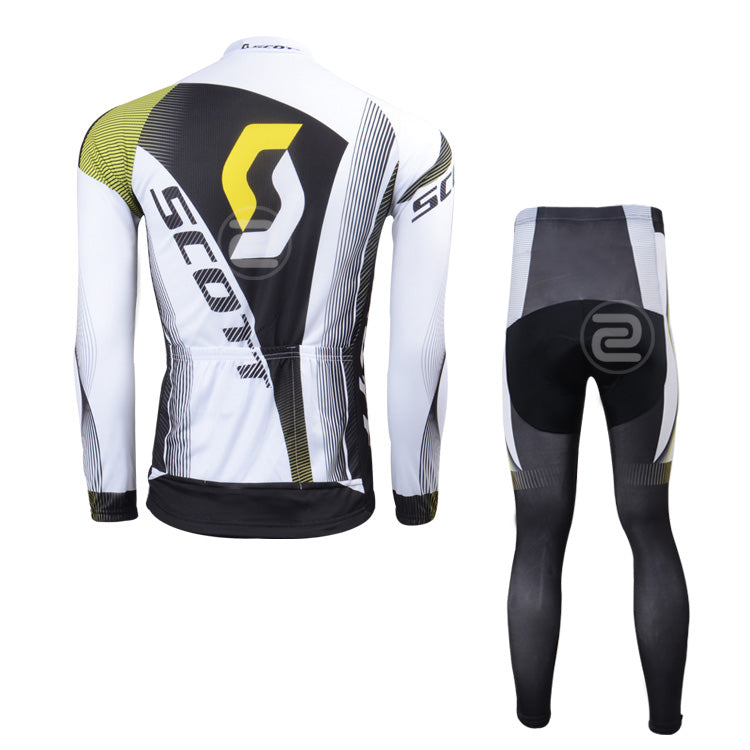 Mens Women Long Sleeve Cycling Jersey (Bib) Pants SCOTT 012