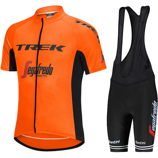 Men's Breathable Short Sleeve Cycling Jersey (Bib) Shorts Trek-1201