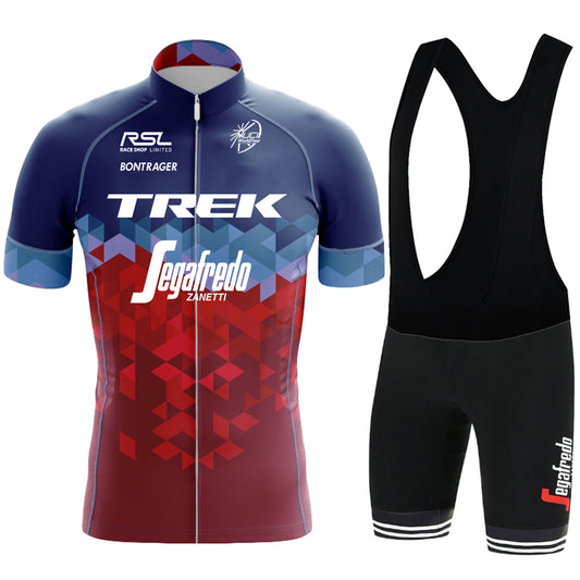 2023 Men's Breathable Short Sleeve Cycling Jersey (Bib) Shorts Trek-1210