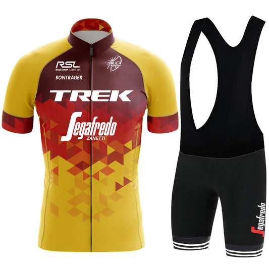 2023 Men's Breathable Short Sleeve Cycling Jersey (Bib) Shorts Trek-1211