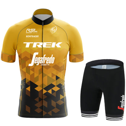 2023 Men's Breathable Short Sleeve Cycling Jersey (Bib) Shorts Trek-1212