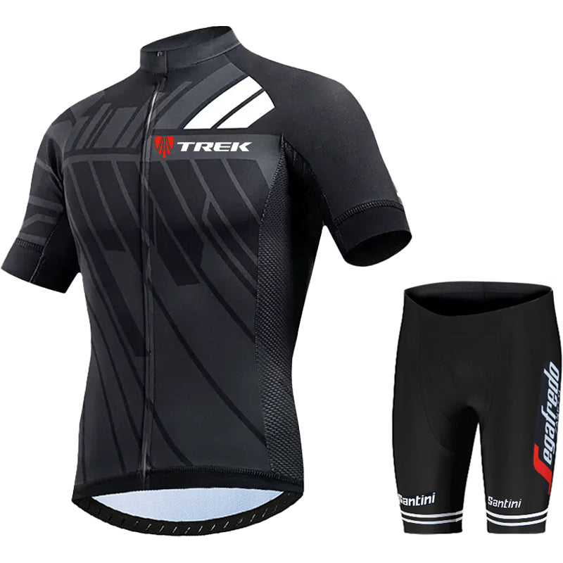 2023 Men's Breathable Short Sleeve Cycling Jersey (Bib) Shorts Trek-1216