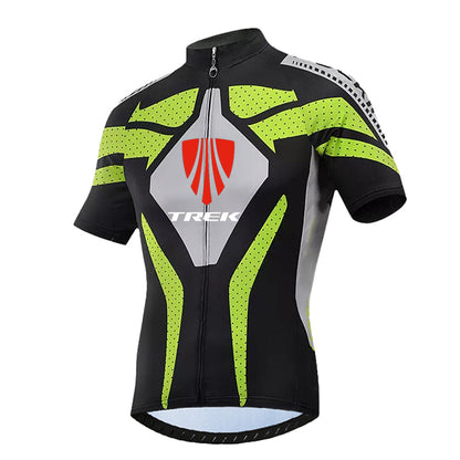 2023 Men's Breathable Short Sleeve Cycling Jersey (Bib) Shorts Trek-1217
