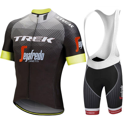 2023 Men's Breathable Short Sleeve Cycling Jersey (Bib) Shorts Trek-1223