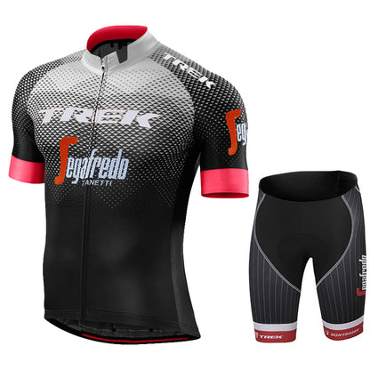 2023 Men's Breathable Short Sleeve Cycling Jersey (Bib) Shorts Trek-1224