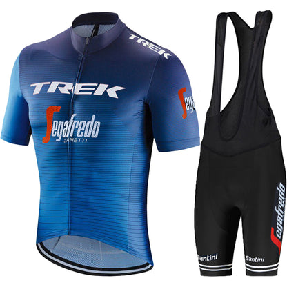 2023 Men's Breathable Short Sleeve Cycling Jersey (Bib) Shorts Trek-1228