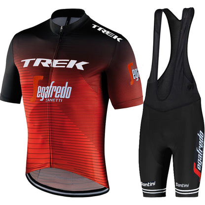 2023 Men's Breathable Short Sleeve Cycling Jersey (Bib) Shorts Trek-1230