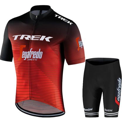 2023 Men's Breathable Short Sleeve Cycling Jersey (Bib) Shorts Trek-1230
