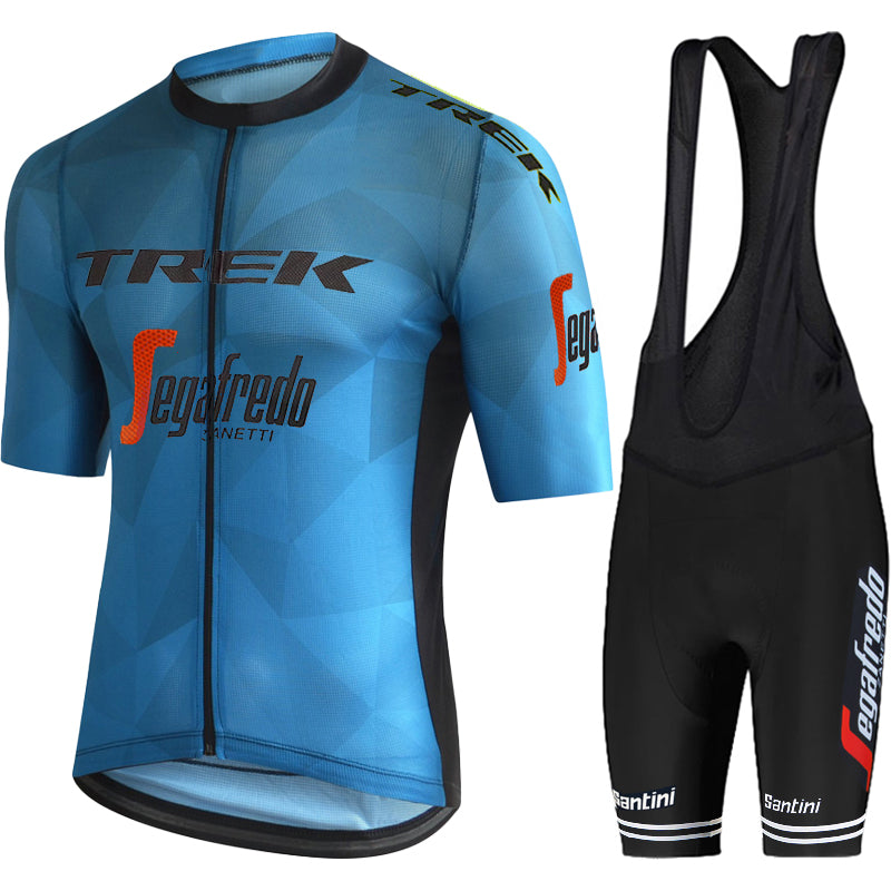 2023 Men's Breathable Short Sleeve Cycling Jersey (Bib) Shorts Trek-1234