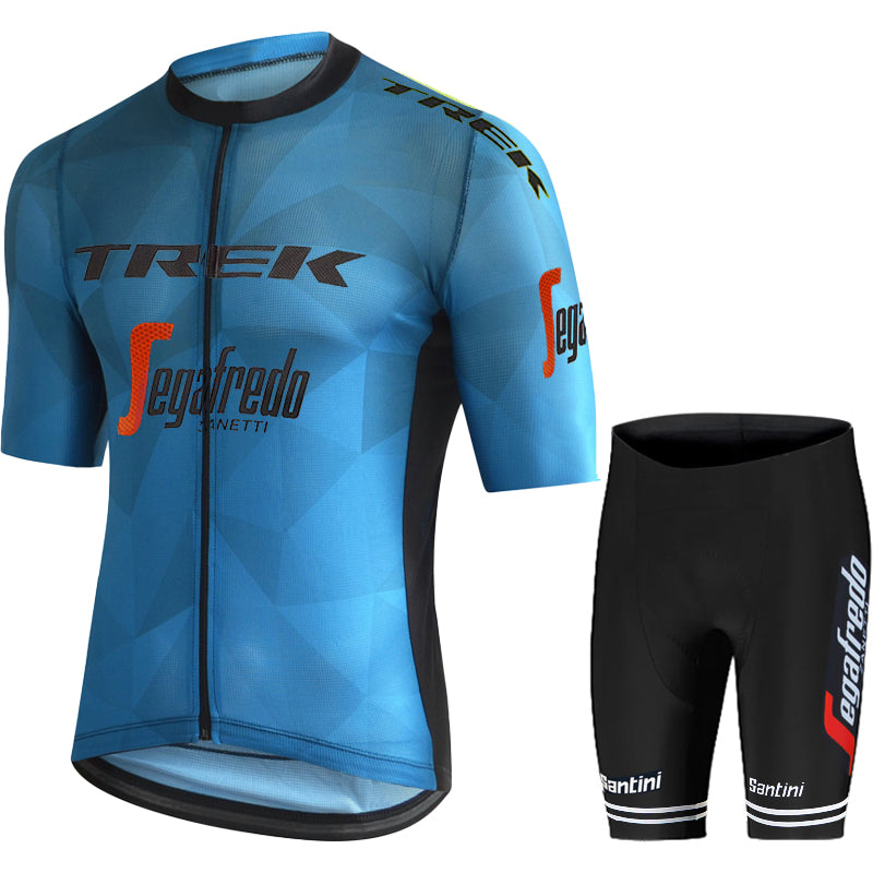 2023 Men's Breathable Short Sleeve Cycling Jersey (Bib) Shorts Trek-1234