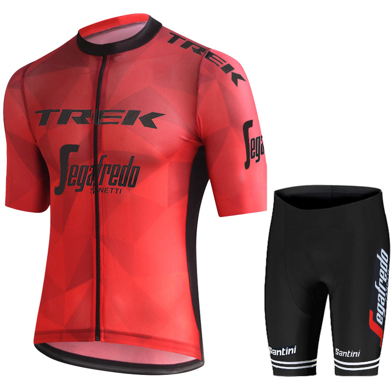 2023 Men's Breathable Short Sleeve Cycling Jersey (Bib) Shorts Trek-1237