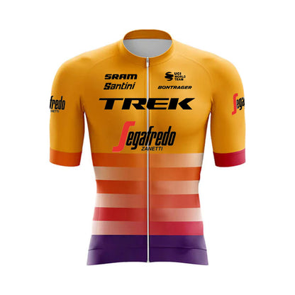 2023 Men's Breathable Short Sleeve Cycling Jersey (Bib) Shorts Trek-1240