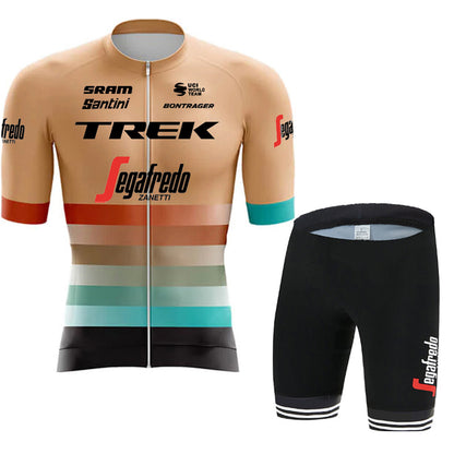 2023 Men's Breathable Short Sleeve Cycling Jersey (Bib) Shorts Trek-1242