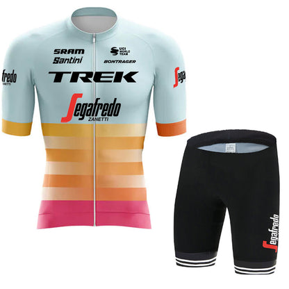2023 Men's Breathable Short Sleeve Cycling Jersey (Bib) Shorts Trek-1243