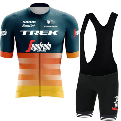 2023 Men's Breathable Short Sleeve Cycling Jersey (Bib) Shorts Trek-1245