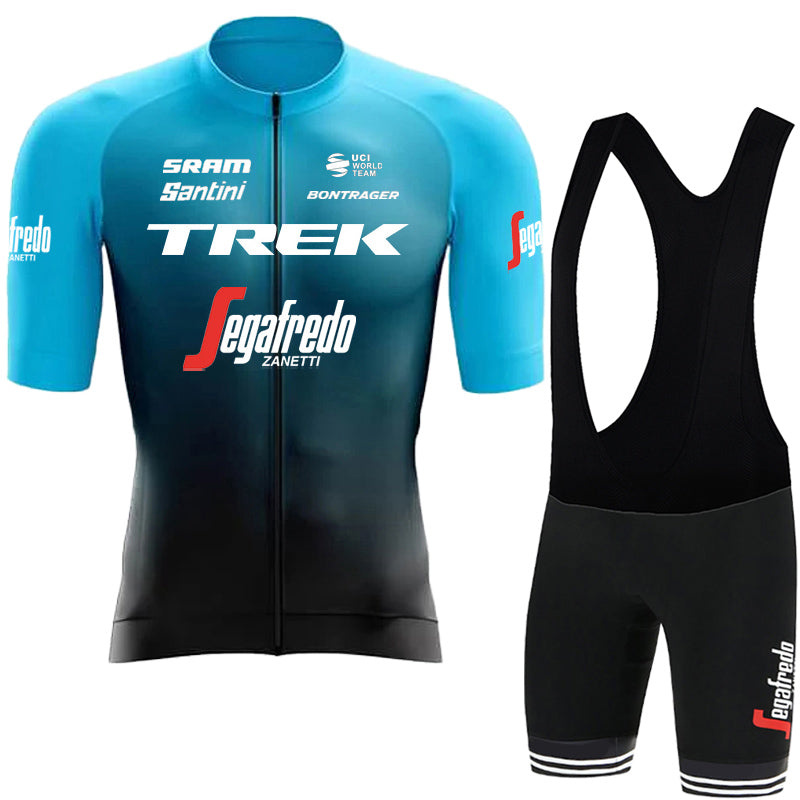 2023 Men's Breathable Short Sleeve Cycling Jersey (Bib) Shorts Trek-1246