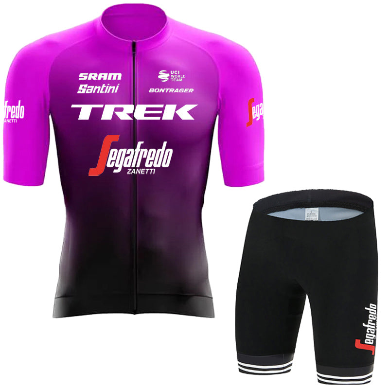 2023 Men's Breathable Short Sleeve Cycling Jersey (Bib) Shorts Trek-1248