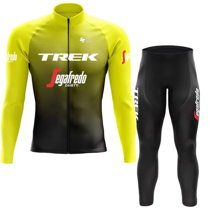 2025 Men's Long Sleeve Cycling Jersey Bib Pants Set Outdoor Biking Jersey Tights Kit