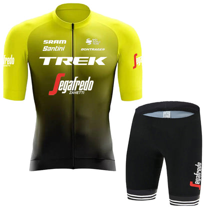 2023 Men's Breathable Short Sleeve Cycling Jersey (Bib) Shorts Trek-1250