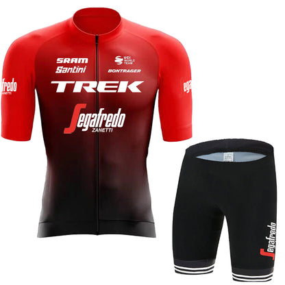 2023 Men's Breathable Short Sleeve Cycling Jersey (Bib) Shorts Trek-1251