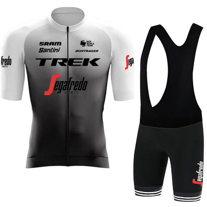 2023 Men's Breathable Short Sleeve Cycling Jersey (Bib) Shorts Trek-1253