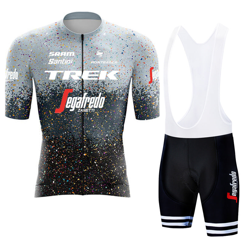 2023 Men's Breathable Short Sleeve Cycling Jersey (Bib) Shorts Trek-1255