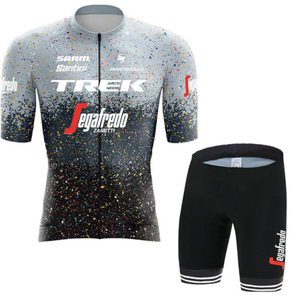 2023 Men's Breathable Short Sleeve Cycling Jersey (Bib) Shorts Trek-1255