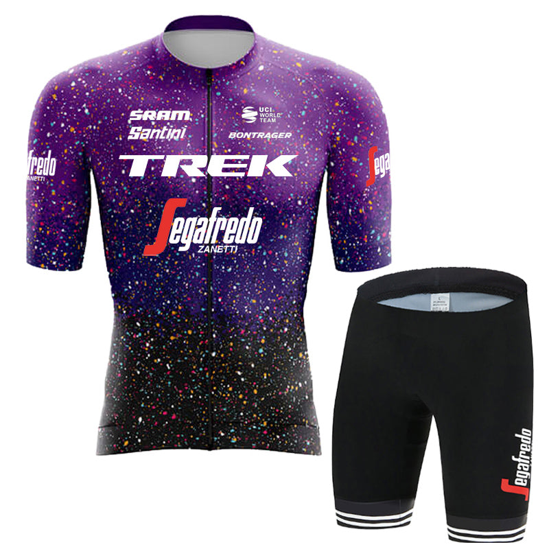 2023 Men's Breathable Short Sleeve Cycling Jersey (Bib) Shorts Trek-1256