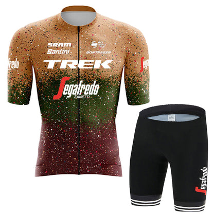 2023 Men's Breathable Short Sleeve Cycling Jersey (Bib) Shorts Trek-1258