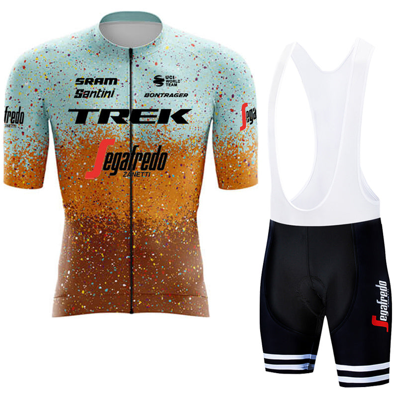 2023 Men's Breathable Short Sleeve Cycling Jersey (Bib) Shorts Trek-1260
