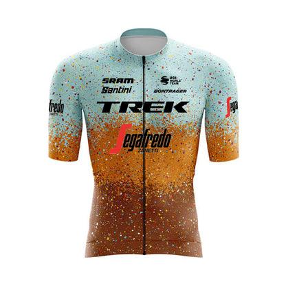 2023 Men's Breathable Short Sleeve Cycling Jersey (Bib) Shorts Trek-1260