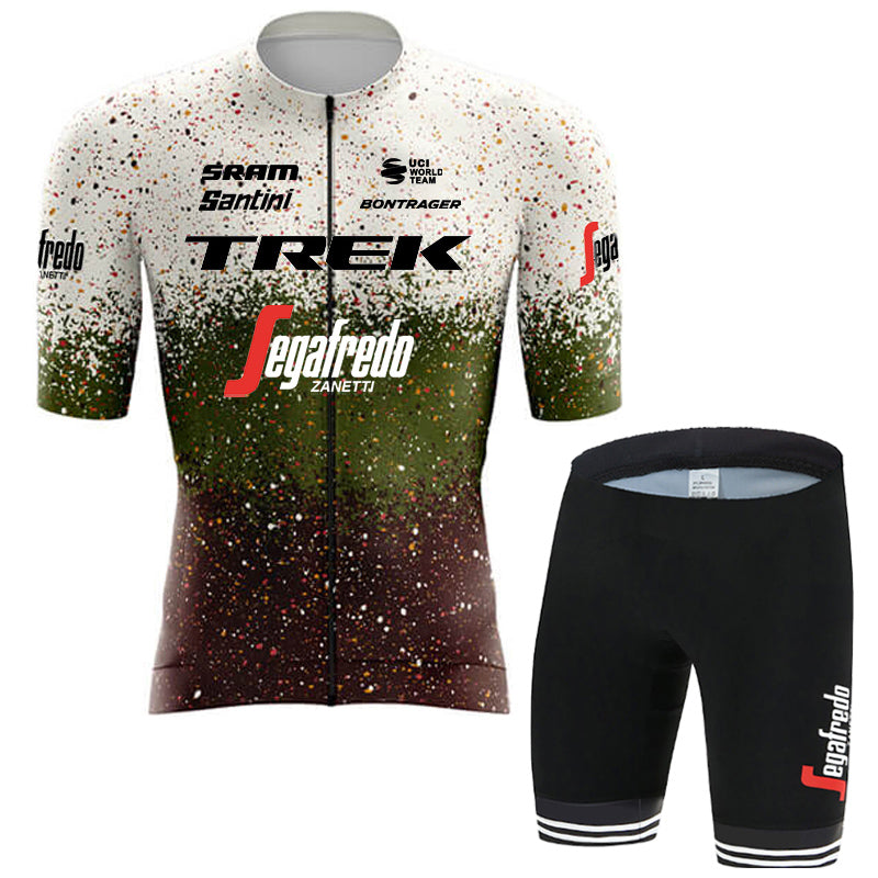 2023 Men's Breathable Short Sleeve Cycling Jersey (Bib) Shorts Trek-1261